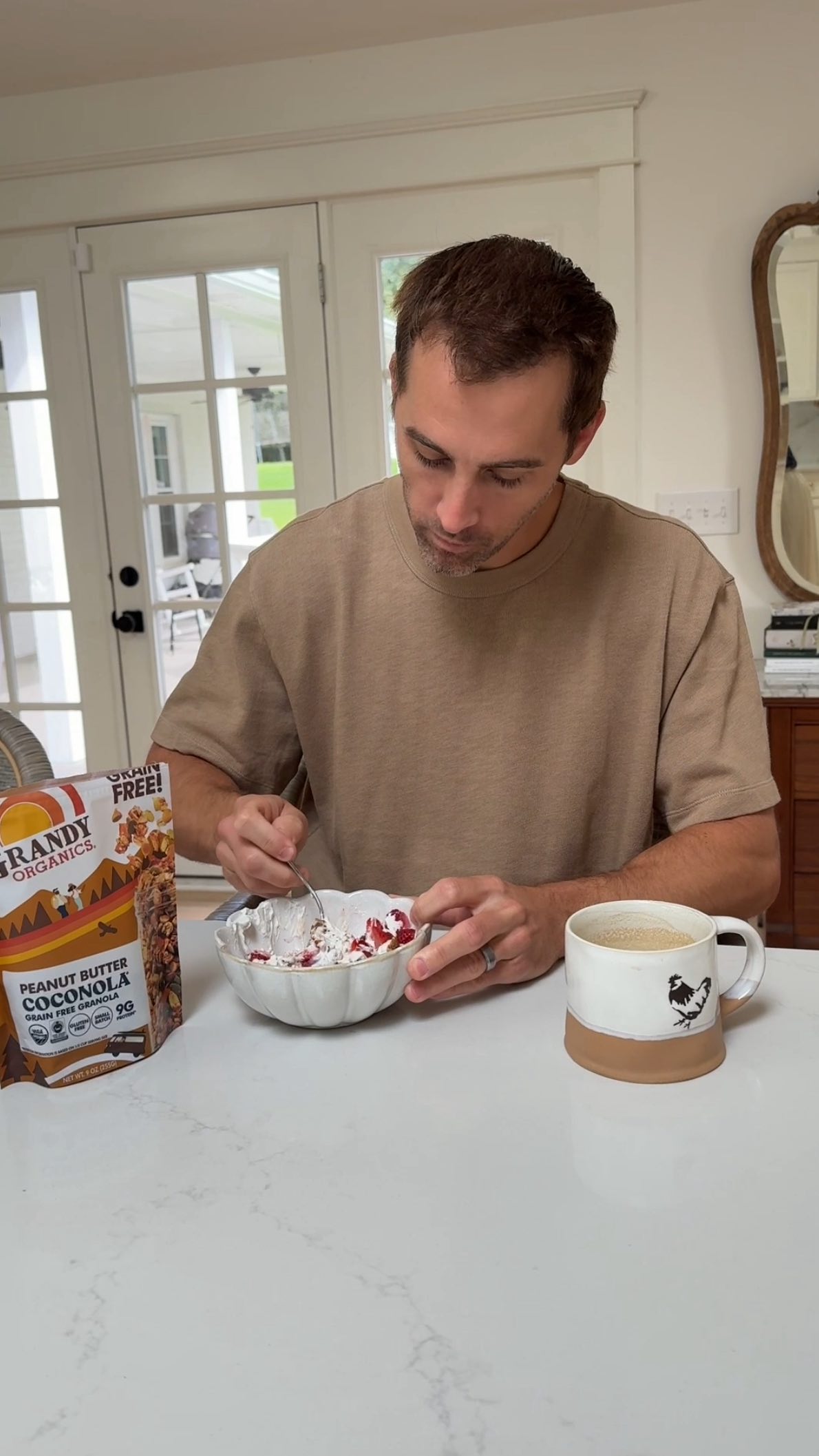 Instagram post by @cody for Grandy Organics. Caption reads: This is what my ideal day looks like when I’m....