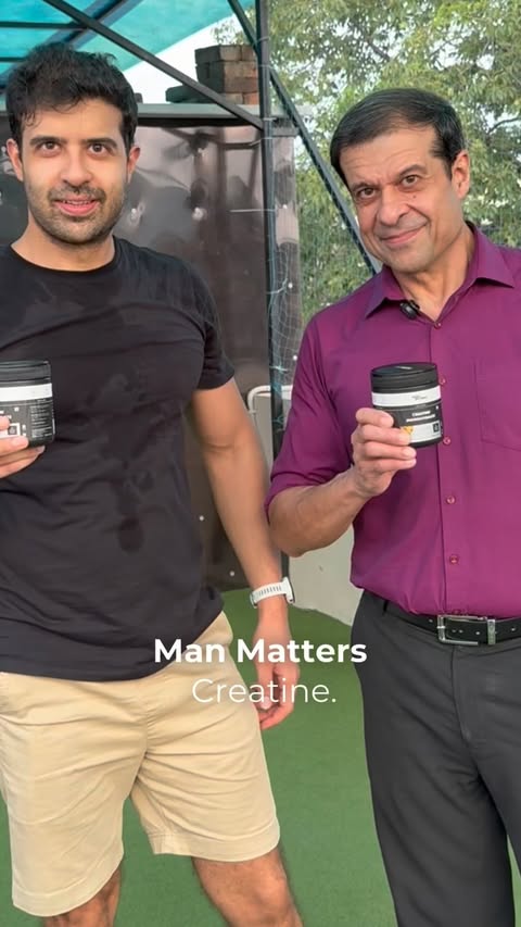 Instagram post by @grovershashank for Man Matters. Caption reads: Creatine is for anyone who wants to stay strong,....