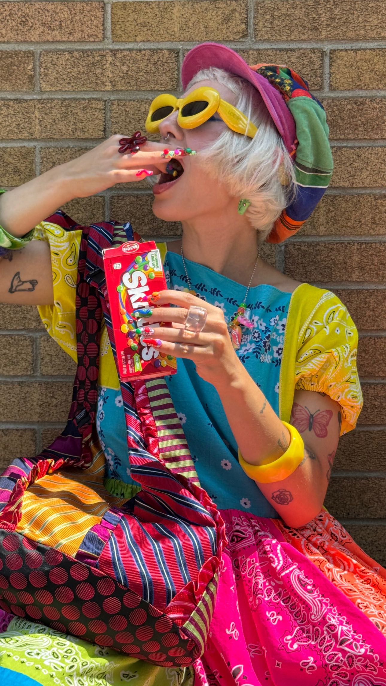 Instagram post by @saracamposarcone for SKITTLES. Caption reads: Skittles obsessed is an understatement!!! My most....