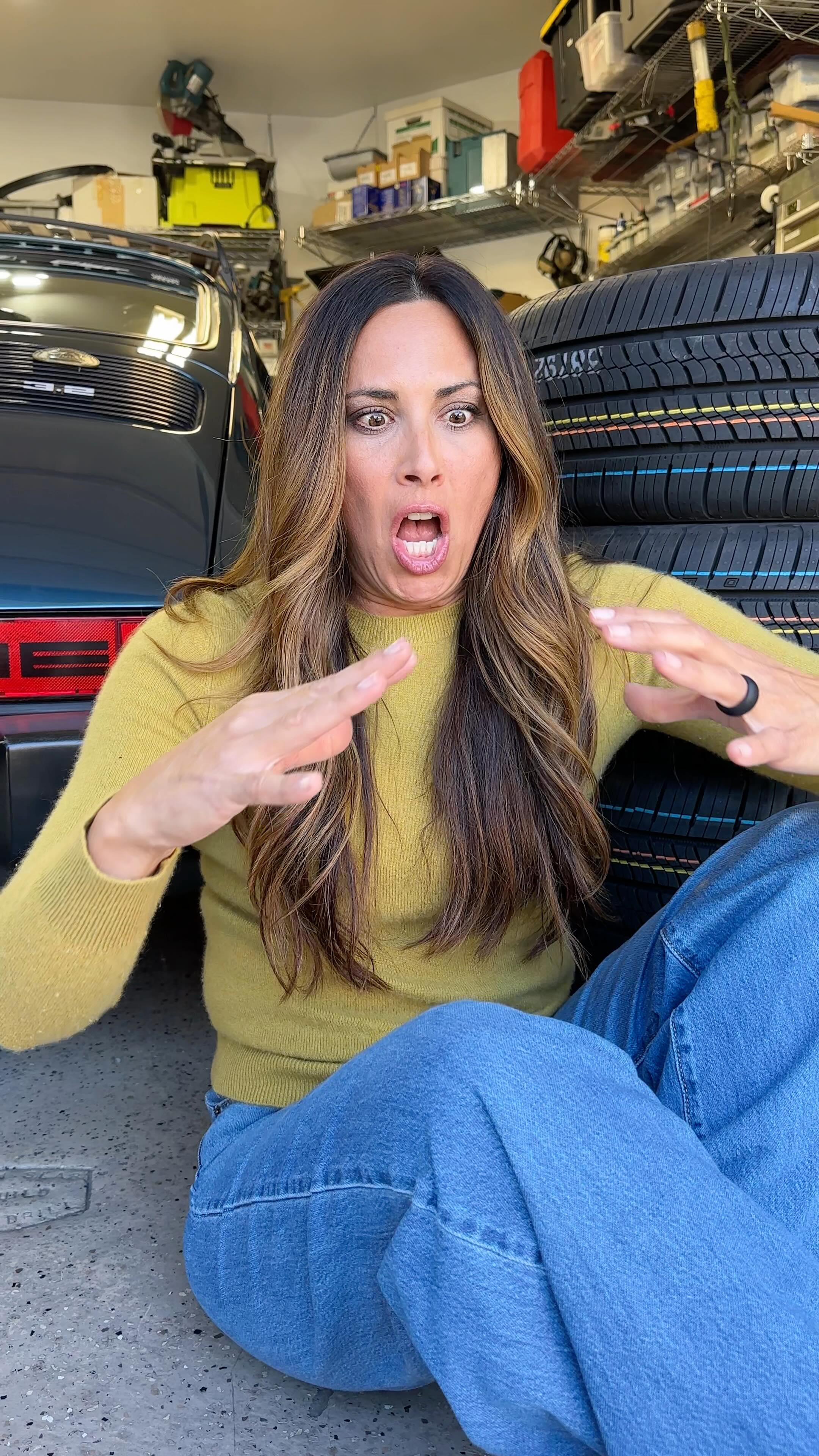 Instagram post by @nicolejohnsonoffroad for Continental Tire. Caption reads: My poor Dodge Colt was hideous. Dad never knew we....