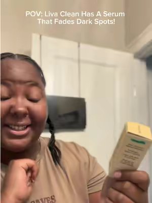 TikTok post by @therealashleynichole for Livaclean. Caption reads: [...] can’t wait to start seeing results! 🤍....