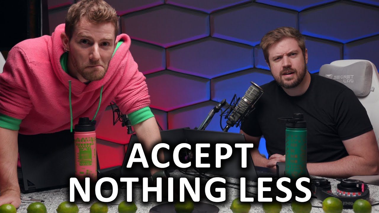 YouTube post by @LinusTechTips for Dbrand. Caption reads: You Should Own Your Games - WAN Show July 4, 2025.