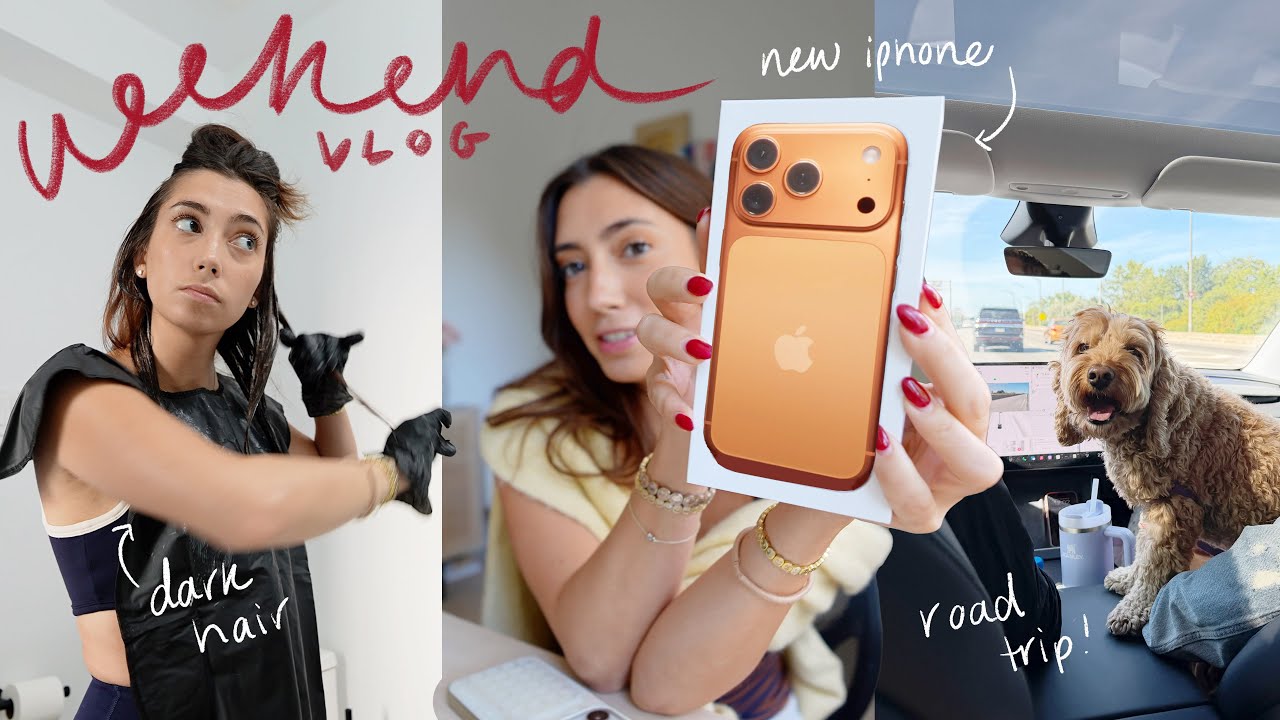 YouTube post by @imtaramichelle for Lyft. Caption reads: fall weekend vlog: unboxing my IPHONE 17 PRO,....