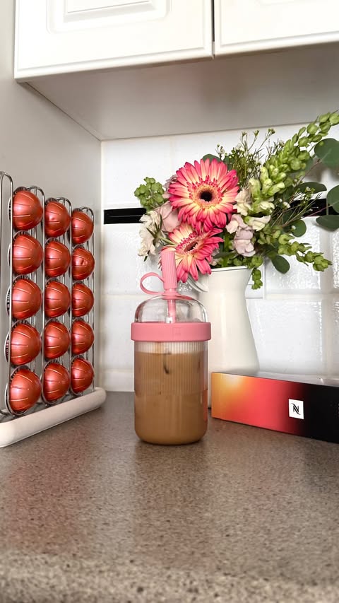 Instagram post by @cristinadelmaestro for Nespresso. Caption reads: My wellness routine fueled by @nespresso.ca 🌸✨....