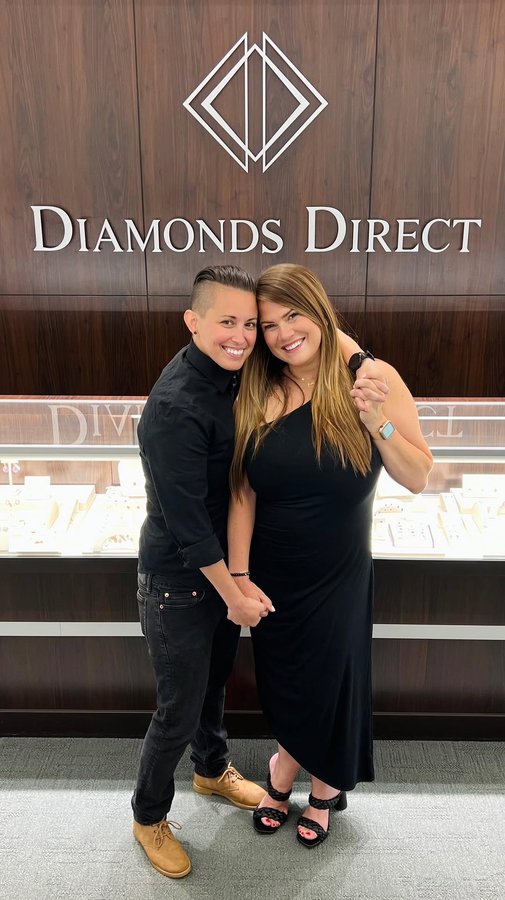 Instagram post by @caras_atl for Diamonds Direct. Caption reads: IT IS HAPPENING Y'ALL!!! 💍🥹

These past few....