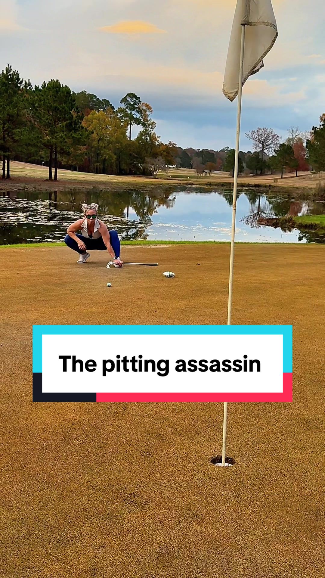 TikTok post by @muscles_and_mascara_cg for Arttodo Golf. Caption reads: @arttodogolf for the win! I don’t get the nickname....