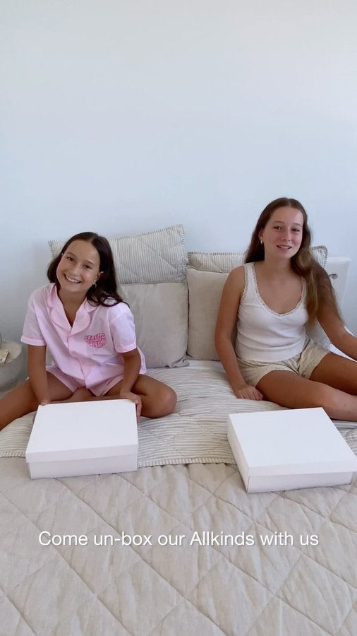 Instagram post by @danistevens for Allkinds. Caption reads: [...] enjoying their skincare routine with....