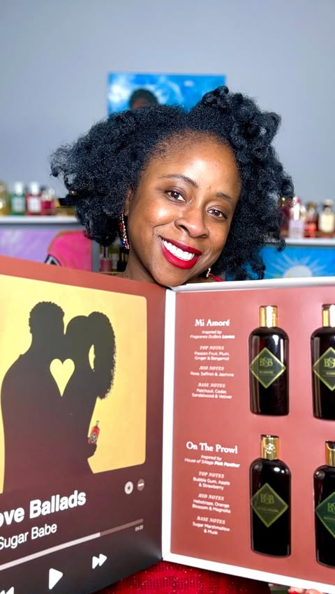Instagram post by @beautylover_nicolecherise for Brown Sugar Babe. Caption reads: [...] #explore #bodyoils #fragrance....