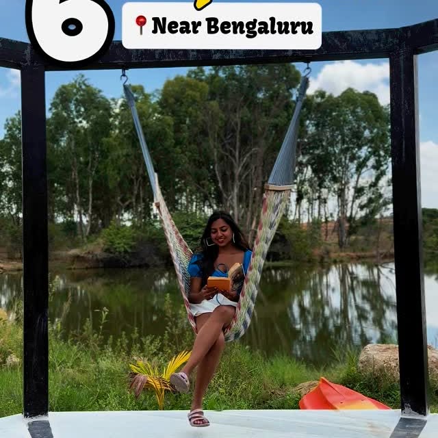 Instagram post by @whatsaroundbangalore for Booking.com. Caption reads: Unique stays near Bangalore which should not be....