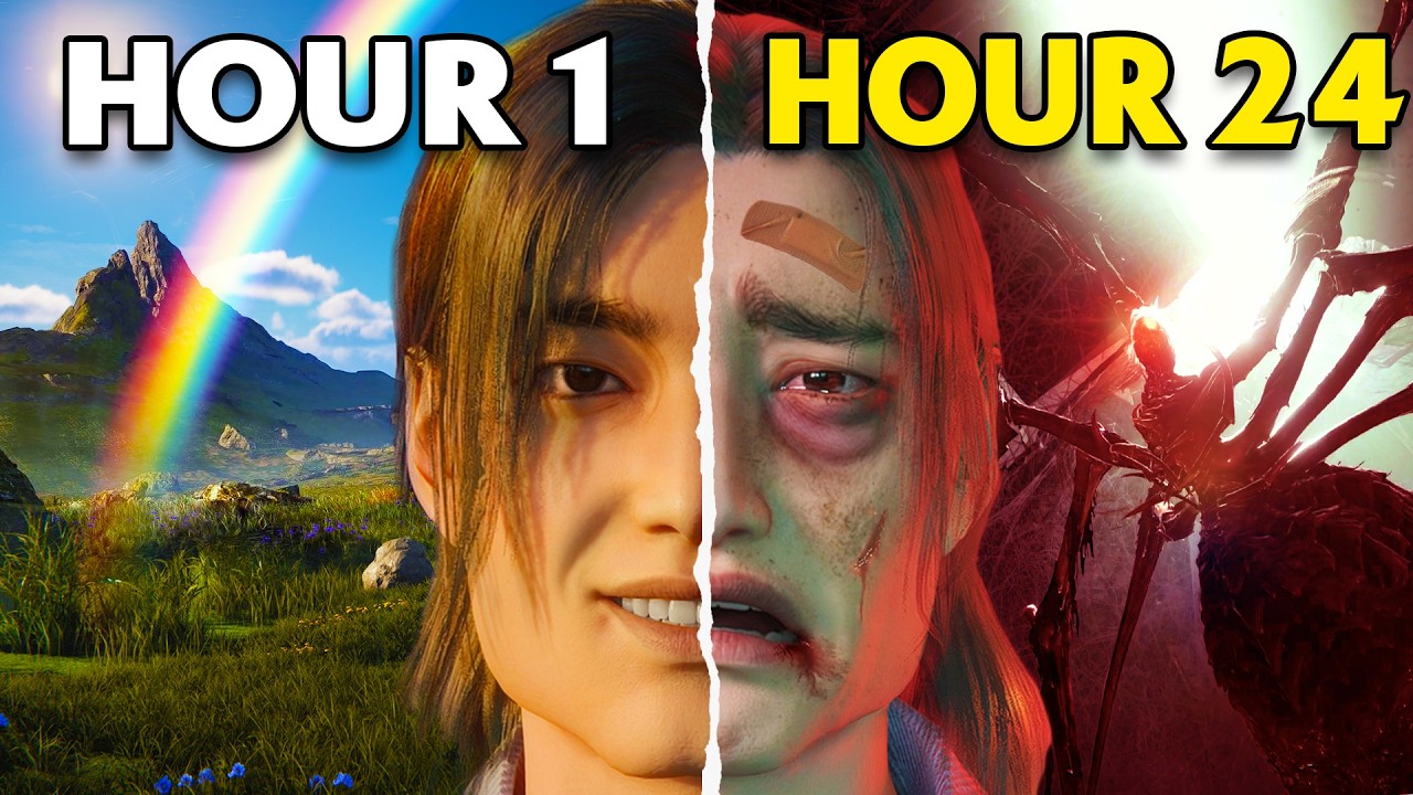 YouTube post by @kandyrewplus for Once Human. Caption reads: I survived 24 Hours of Once Human.