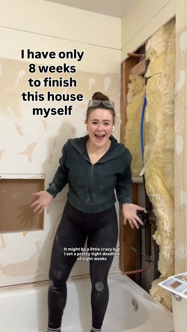 Instagram post by @olivegreyavenue for Dremel. Caption reads: 8 weeks to finish renovating this house and I’m....