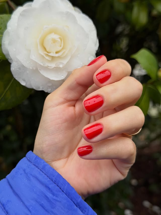 Instagram post by @taylorznails for Cracked Polish. Caption reads: @crackedpolish Grenadine (pr) This is the perfect....