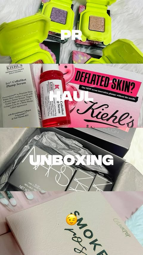Instagram post by @heyitshiroko for Kiehl's Since 1851. Caption reads: MICRO-INFLUENCER PR HAUL — PART 2 📦💄✨ Another....