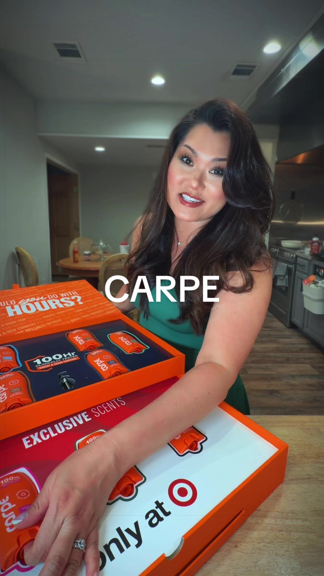 TikTok post by @erica_sherwood for Carpe. Caption reads: [...] still smells THIS good the whole time… Carpe....