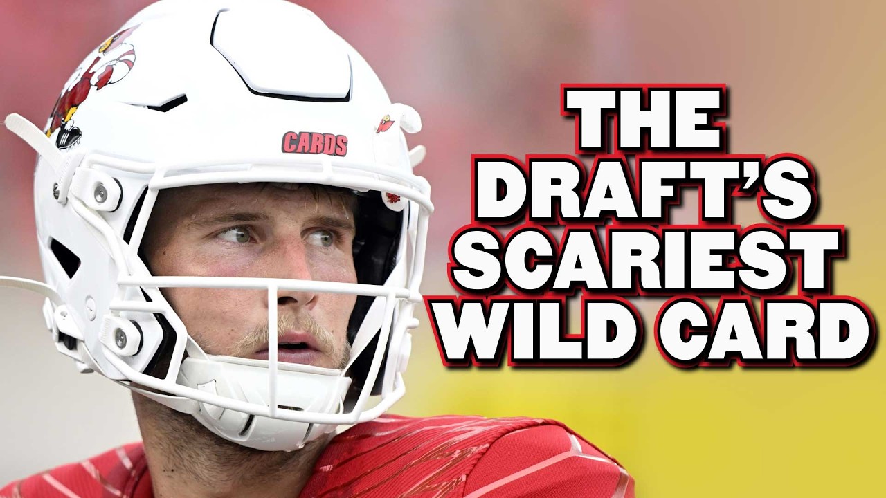 YouTube post by @thatsgoodsports for MANSCAPED. Caption reads: Who the Hell is Tyler Shough & Why is His Draft....