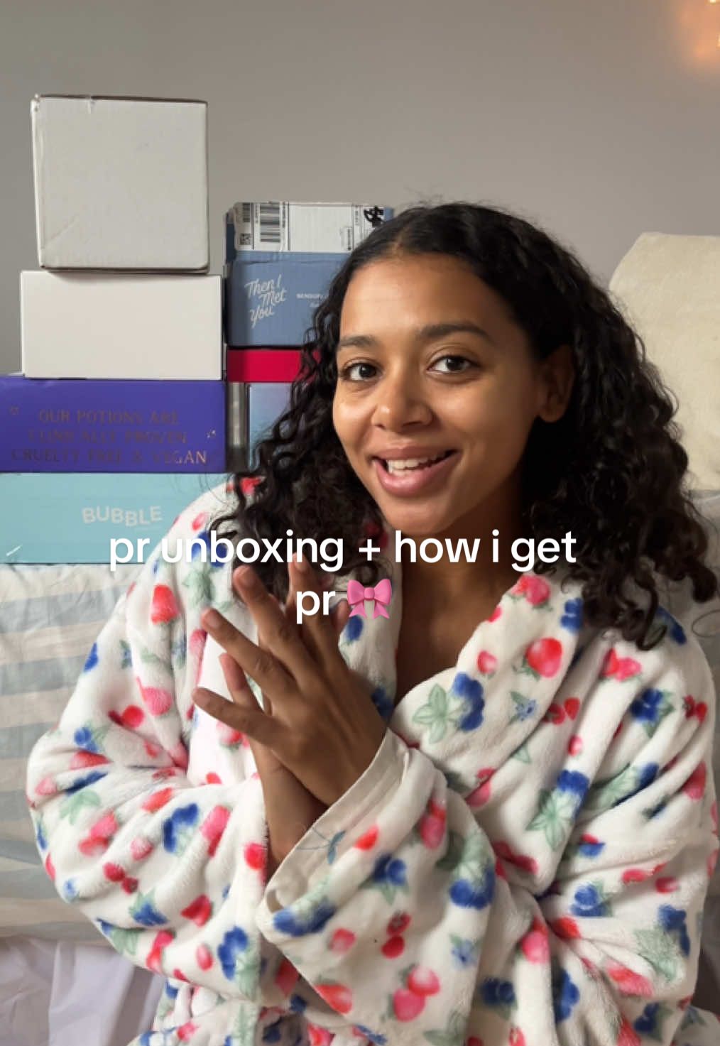 TikTok post by @kayshasmith for OLEHENRIKSEN. Caption reads: pr unboxing and how i got them!  thank you so much....