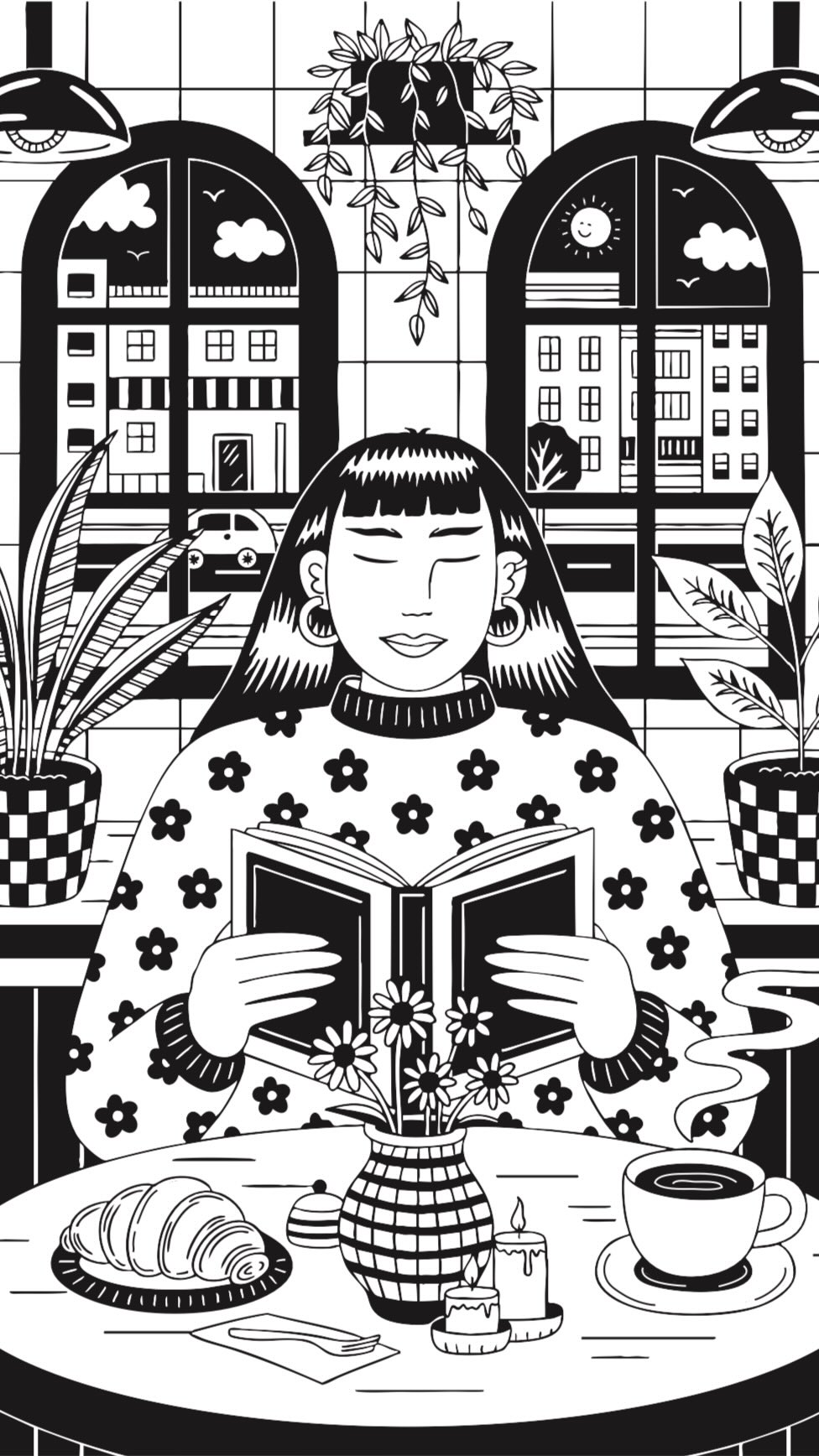 Instagram post by @evamalleyart for Adobe Design. Caption reads: Here’s a first look at a new print I’ve designed!....