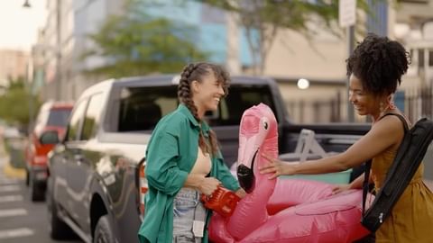 Instagram post by @marisealvarez for Ford Puerto Rico. Caption reads: La #FordPRMaverick me tiene enamora’ y cantando!....