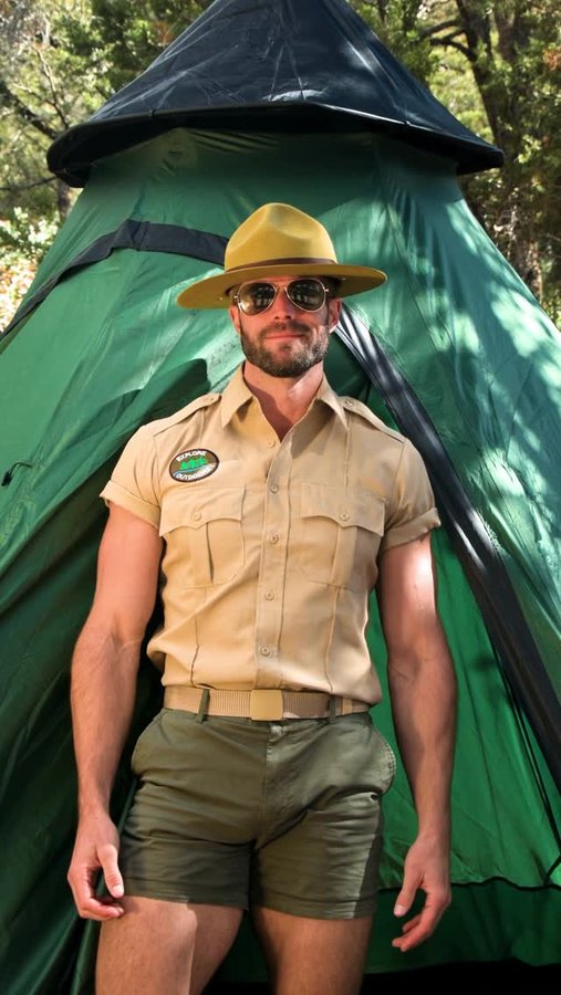 Instagram post by @daveyfisher for Inno Supps. Caption reads: Ranger Dave here
Let’s just say… pitching a tent....