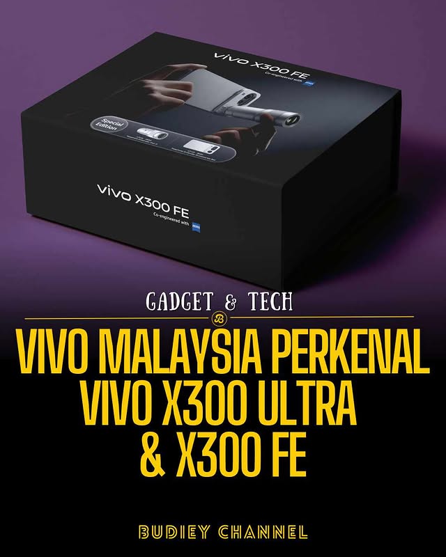 Instagram post by @budiey for vivo Malaysia. Caption reads: [...] ini memang contoh paling jelas. 📸✨ vivo....