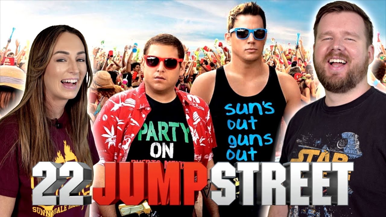 YouTube post by @HoldenHardman for Valencia Theater Seating. Caption reads: My wife watches 22 JUMP STREET for the FIRST time....