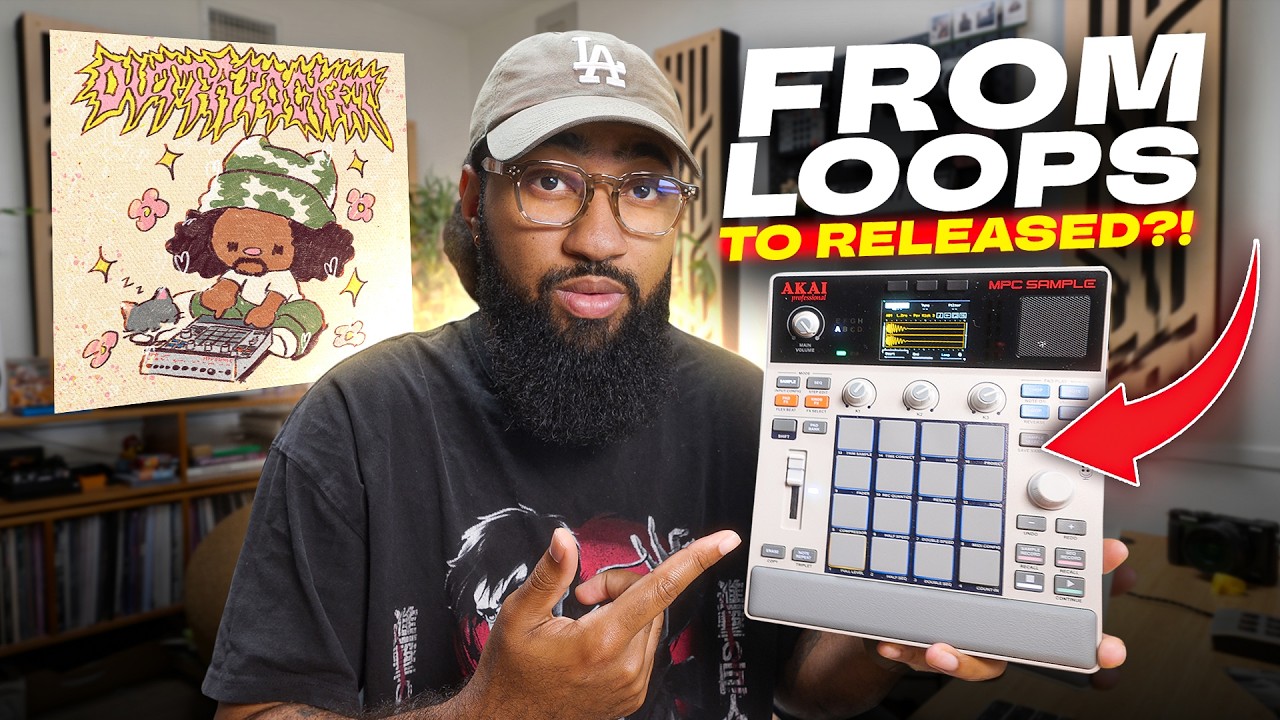 YouTube post by @LDreTheGiant for Normal Not Allowed Promo. Caption reads: I Made a Full EP on the MPC Sample (Start to....