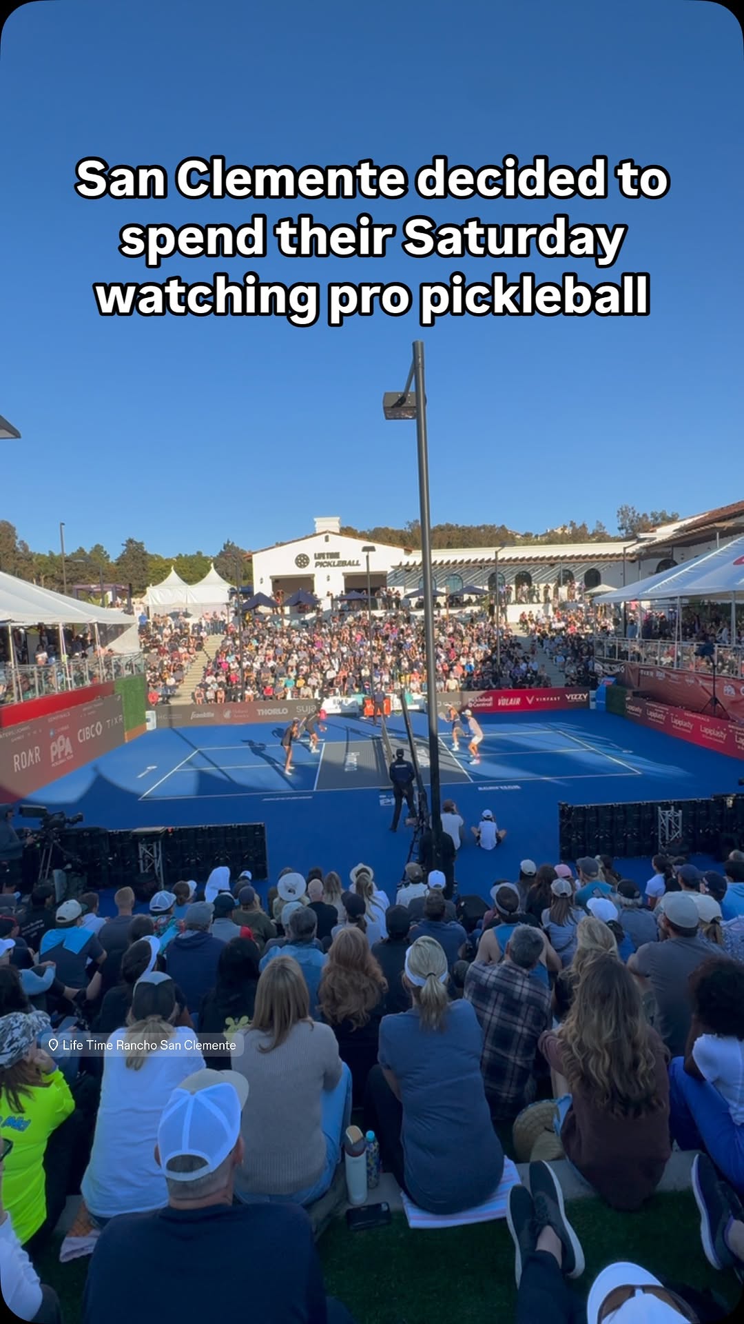 Instagram post by @lifetime.pickleball for ROAR Organic. Caption reads: [...] CIBC PPA Tour Finals 🏆 presented by Roar....
