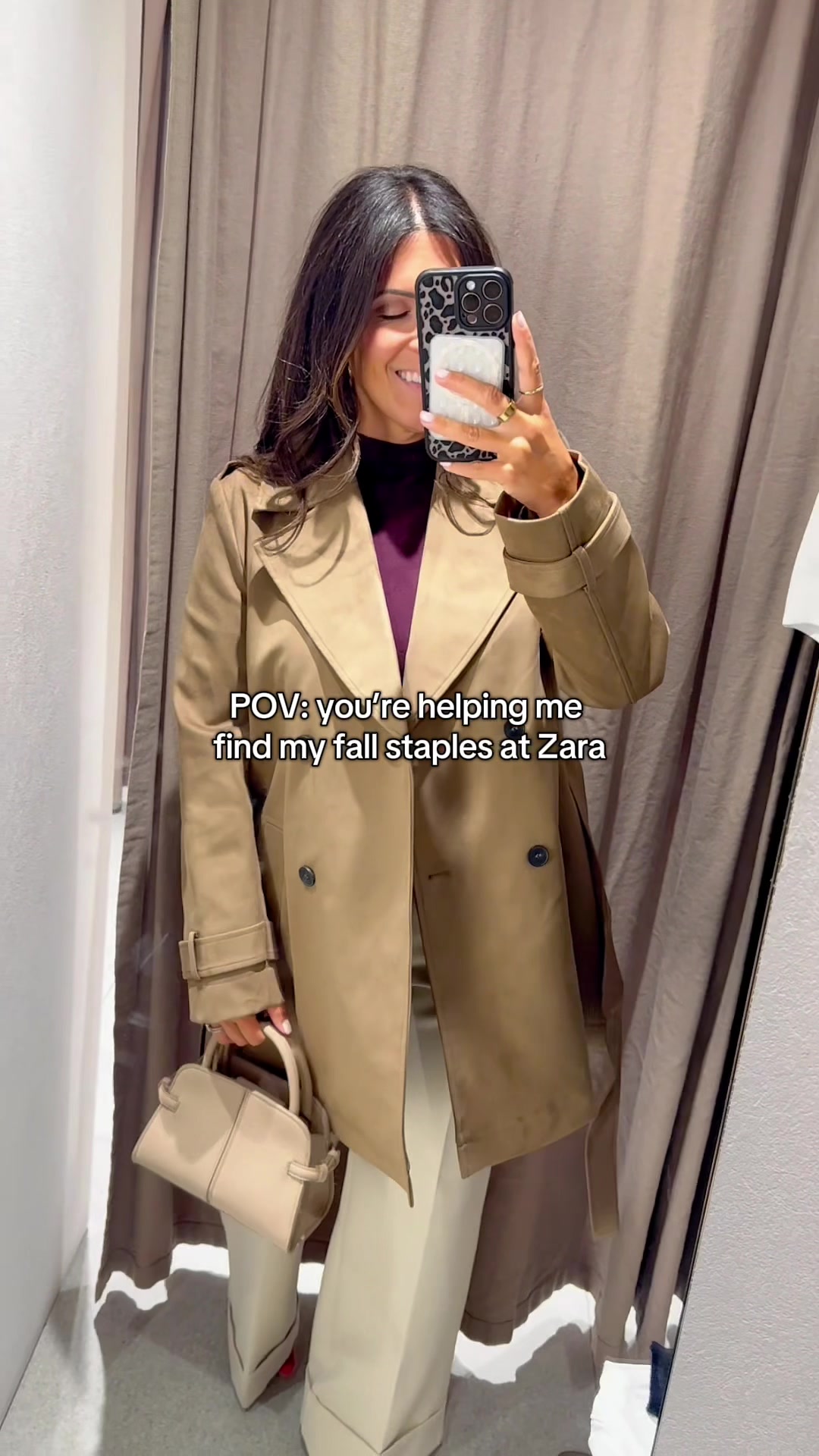 TikTok post by @themall for ZARA. Caption reads: @zara has the best Fall basics that [...].