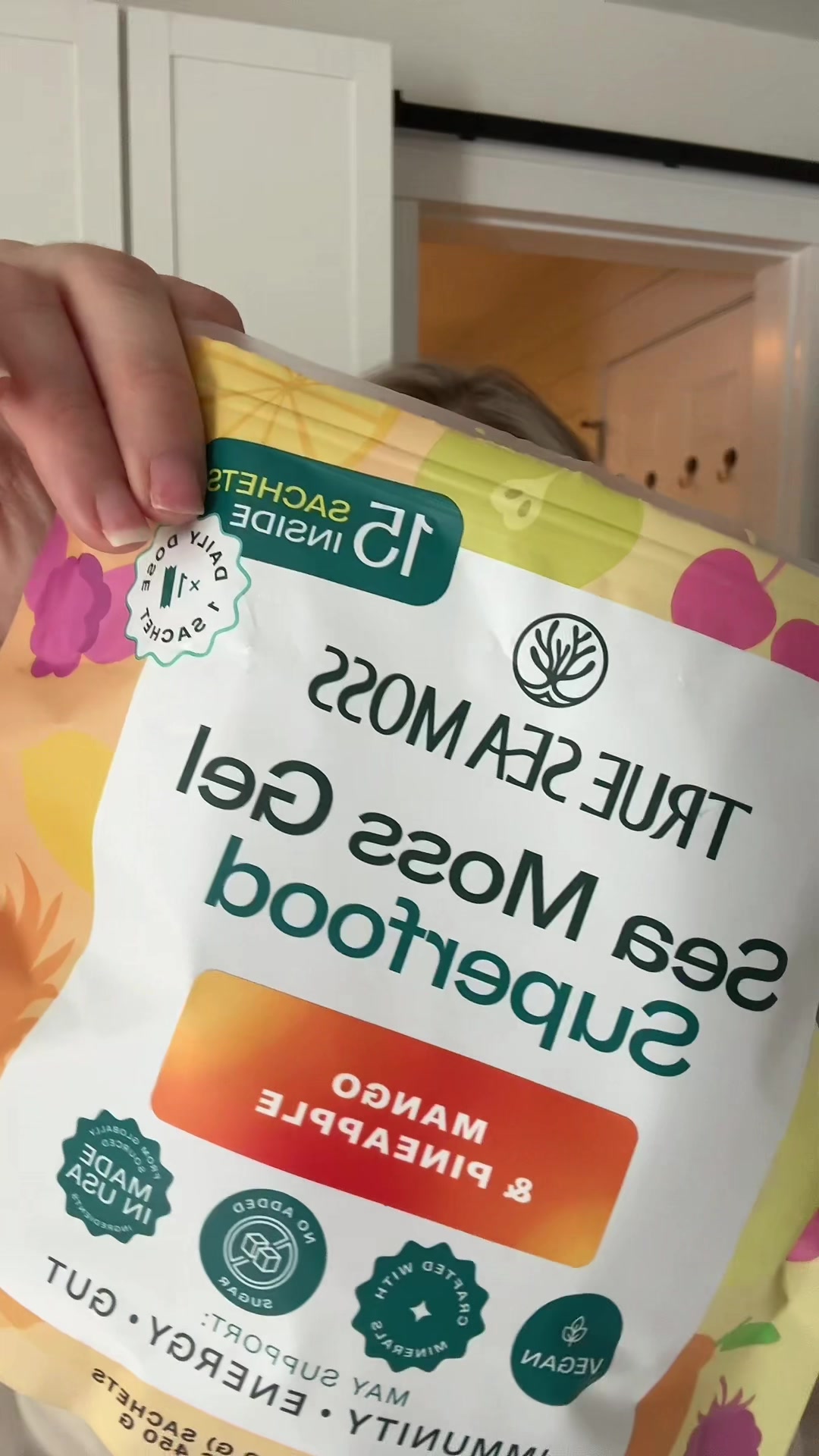 TikTok post by @missdaisyx3x3 for TrueSeaMoss. Caption reads: Natural immunity boosters for the win! Did I....