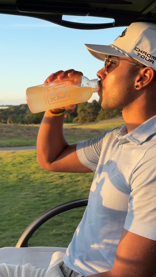 Instagram post by @_quinn_riley_ for IQBAR. Caption reads: Getting ready for PGA Tour Q-School with @iqbar.....