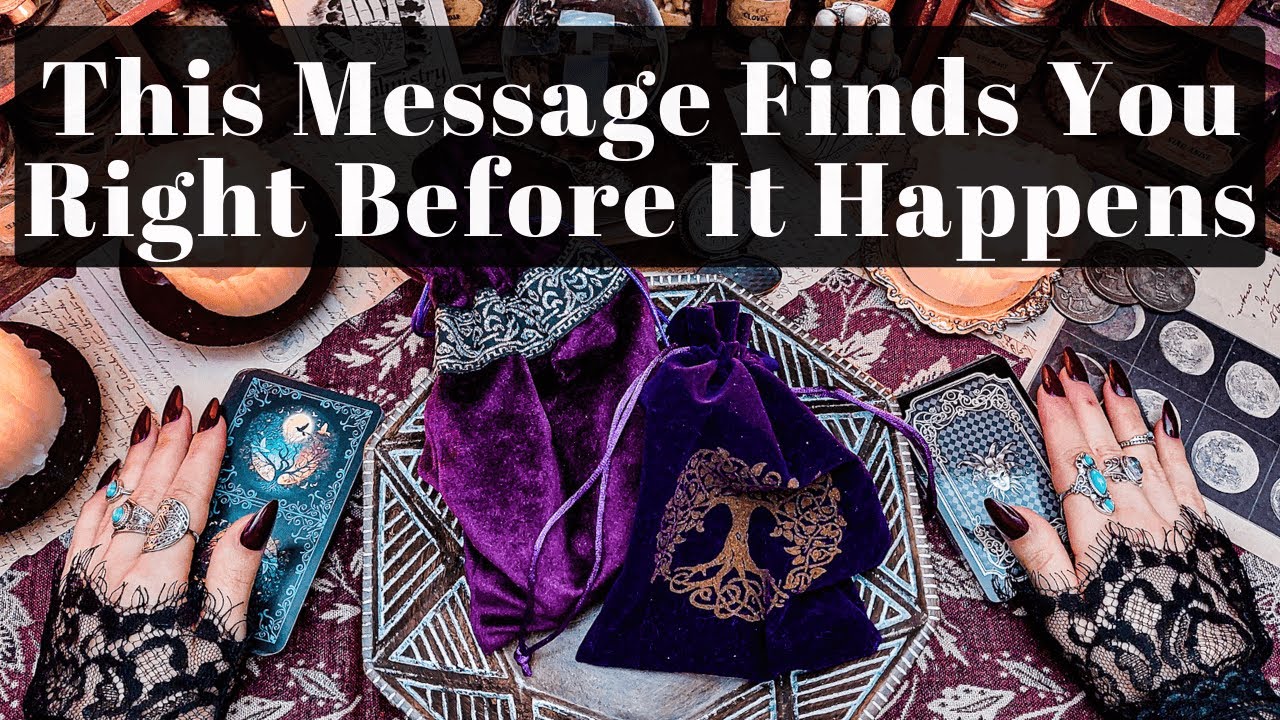 YouTube post by @RedFairyTarot for Udemy. Caption reads: THIS MESSAGE FINDS YOU RIGHT BEFORE IT HAPPENS.