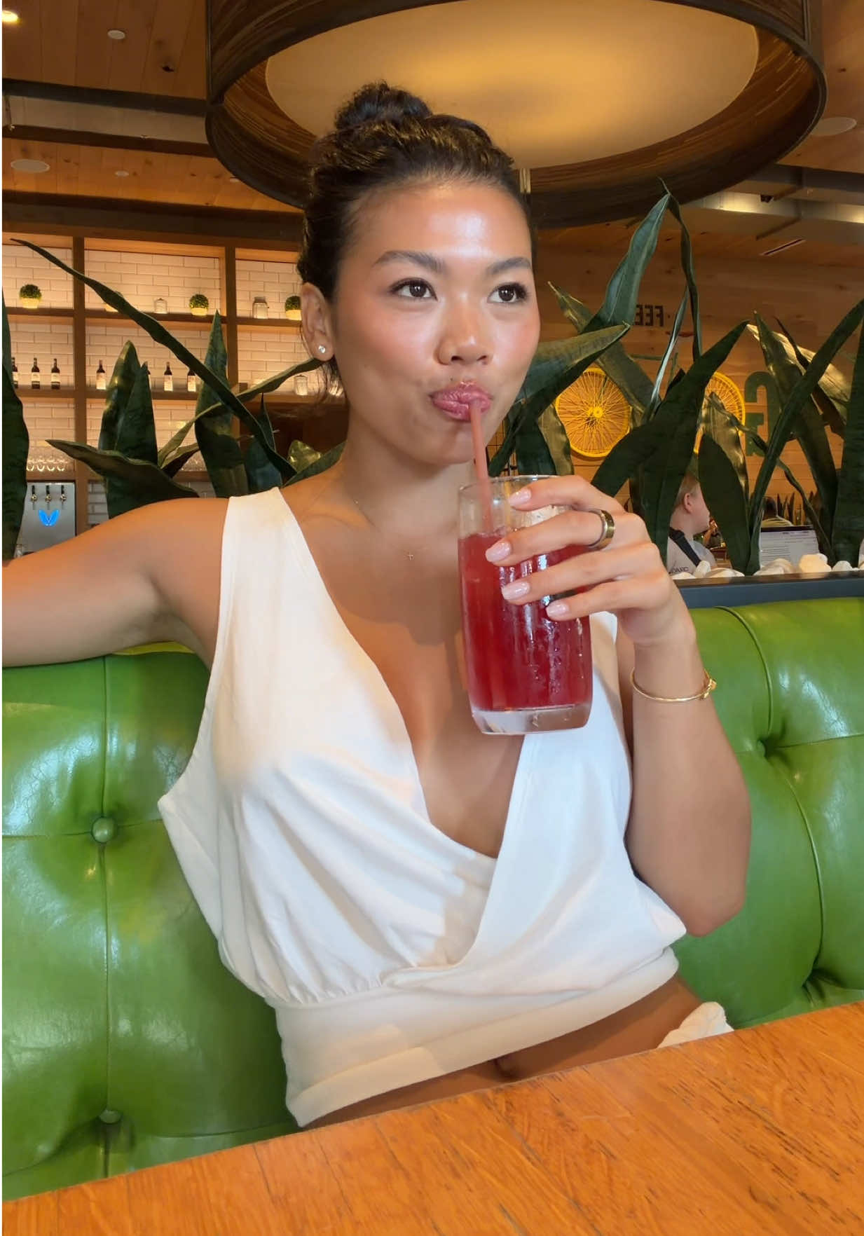 TikTok post by @ashleyyttran for imPRESS Beauty. Caption reads: The product I have been in LOVE with this summer....