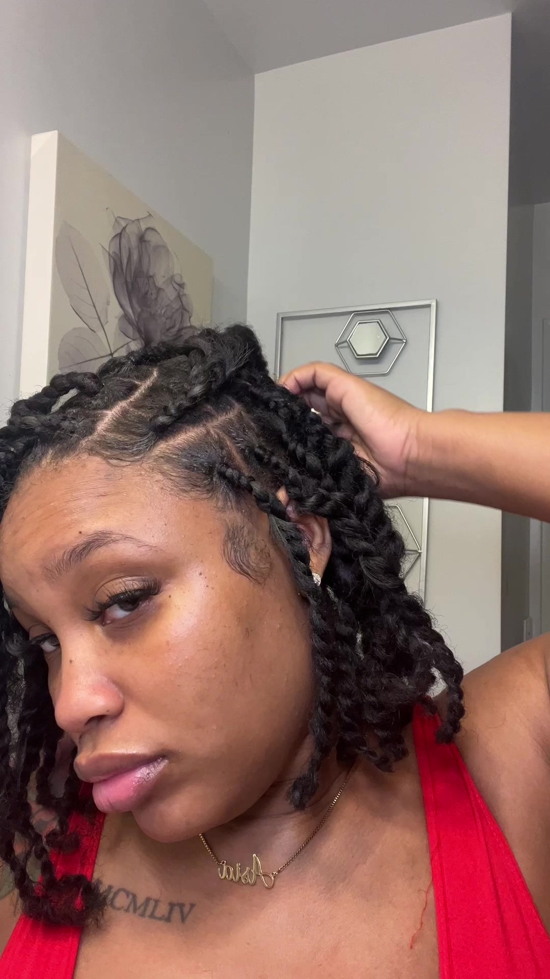 TikTok post by @ahines19 for Style Icon Hair. Caption reads: We love a good protective style @Style Icon Hair....