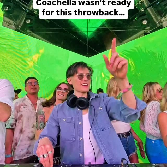 Instagram post by @autografmusic for Heineken US. Caption reads: nobody expected this throwback at coachella 🔥

we....