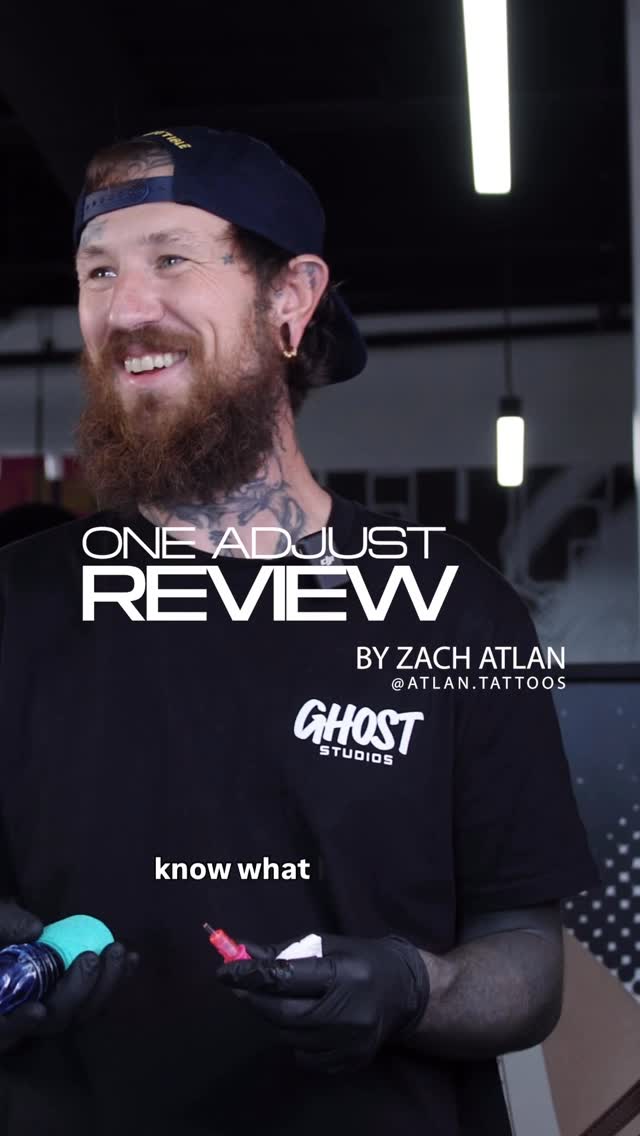 Instagram post by @atlan.tattoos for Fkirons. Caption reads: Resident Artist, Zach Atlan ( @atlan.tattoos ) got....