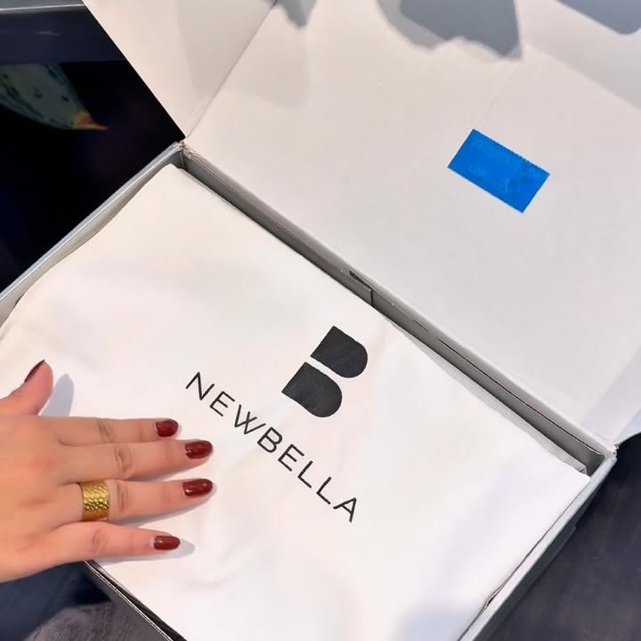 Instagram post by @sushmapokhrel for NEWBELLA. Caption reads: [...] for him, one for me — and both from....