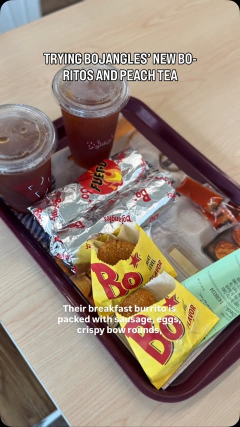 Instagram post by @tayinthetriad for Bojangles. Caption reads: [...] morning, so we made a breakfast run to....