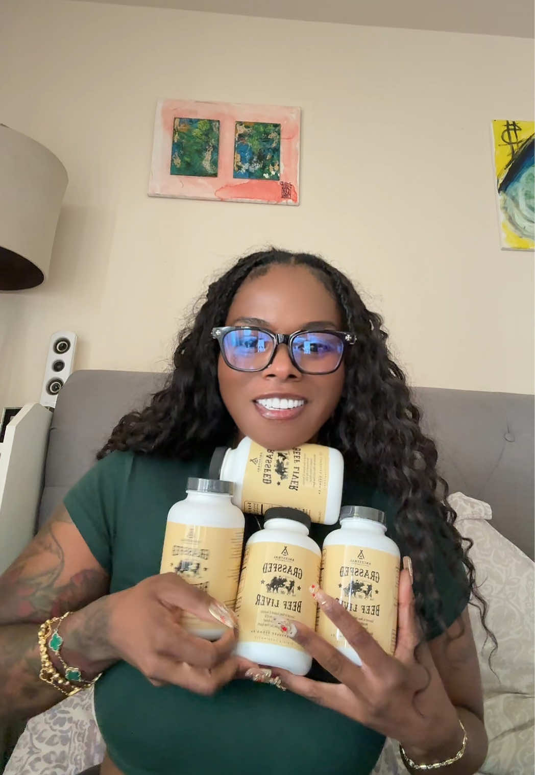 TikTok post by @luxeliftin for Ancestral Supplements. Caption reads: [...] #wellnes #womenshealth @Ancestral....