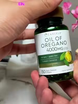 TikTok post by @jeysong1596 for Carlyle Nutritionals. Caption reads: [...] ##oregano##oil##carvacrol@@Carlyle....