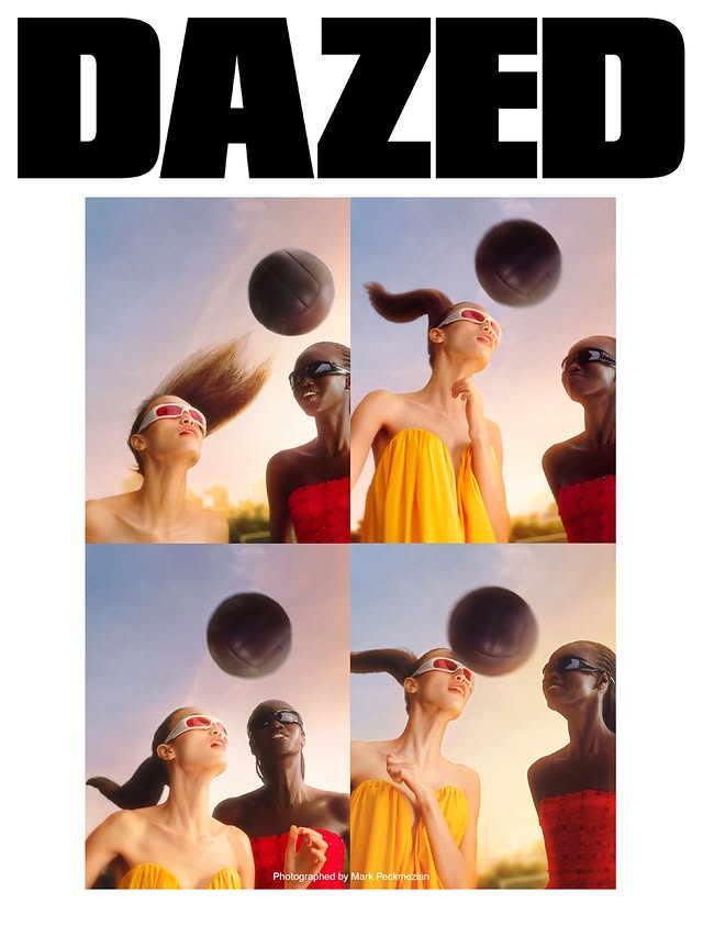 Instagram post by @dazedbeauty for Oakley. Caption reads: Ballin’ with @oakley for the sixth cover of the....