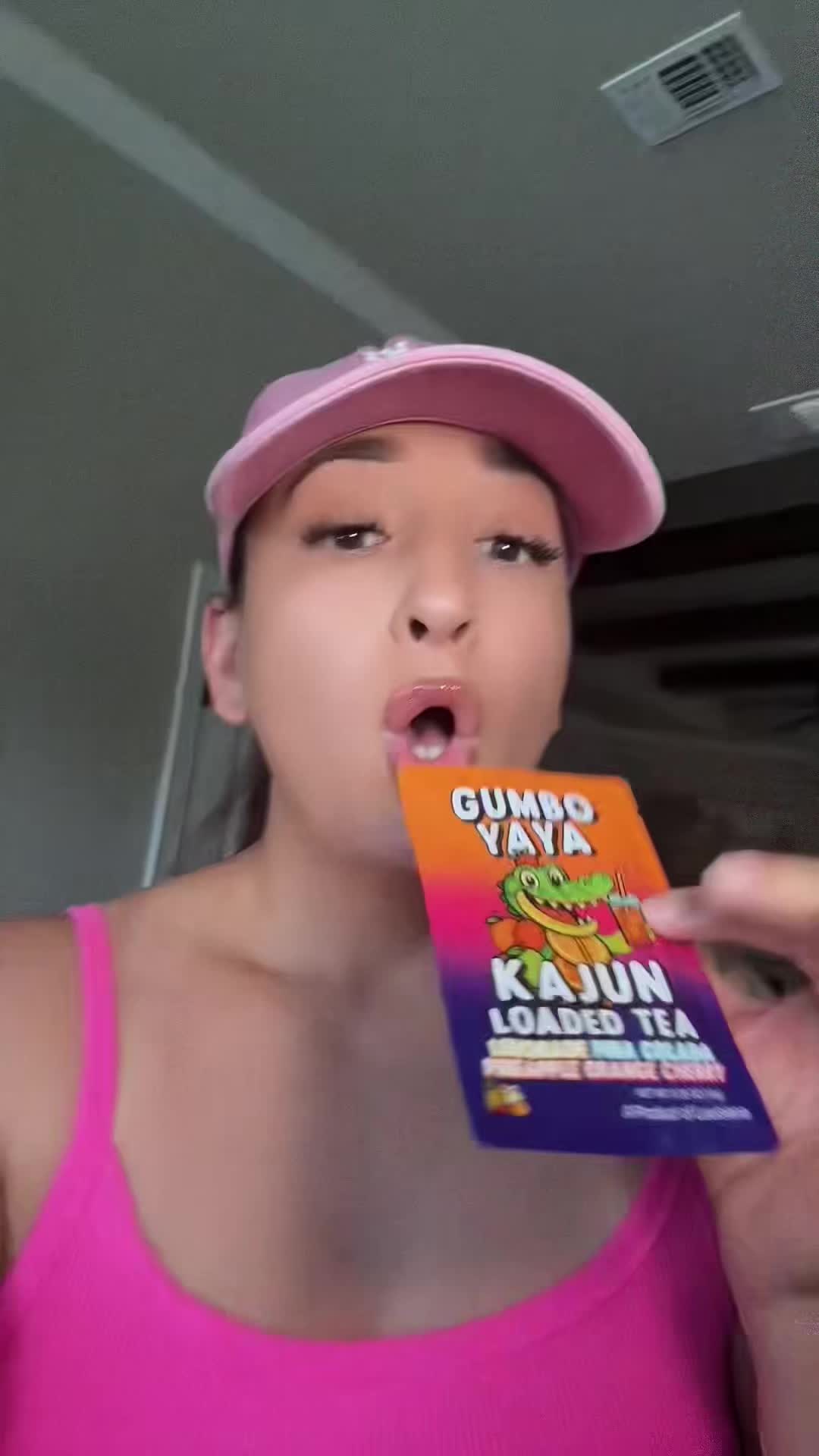 TikTok post by @homewiththebabes for Kajun Loaded Tea. Caption reads: @KaJun Loaded Tea #dealsforyoudays #summervibes....