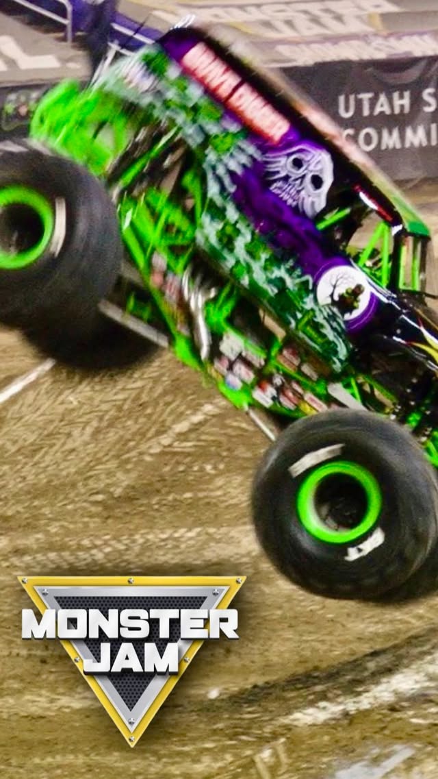 Instagram post by @real_family_adventures for Feld Entertainment. Caption reads: ✨Monster Truck Alert ✨ Monster Jam® rolls into....