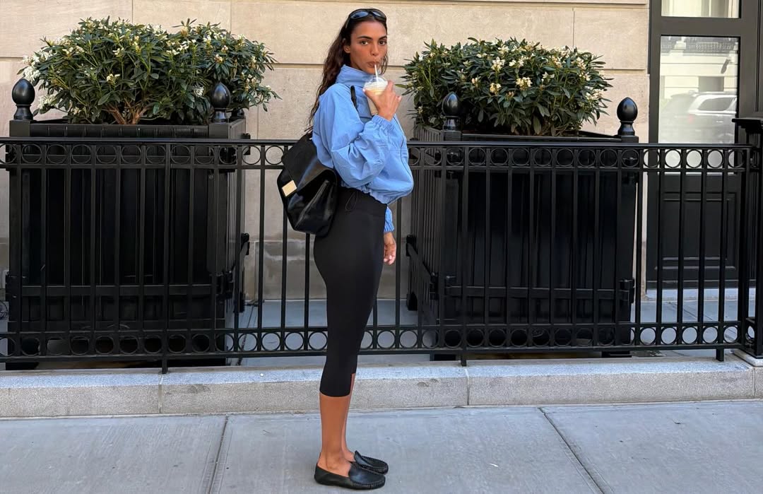 Instagram post by @sandrashehab for Adanola. Caption reads: @adanola capris are a must🤍 #ad.