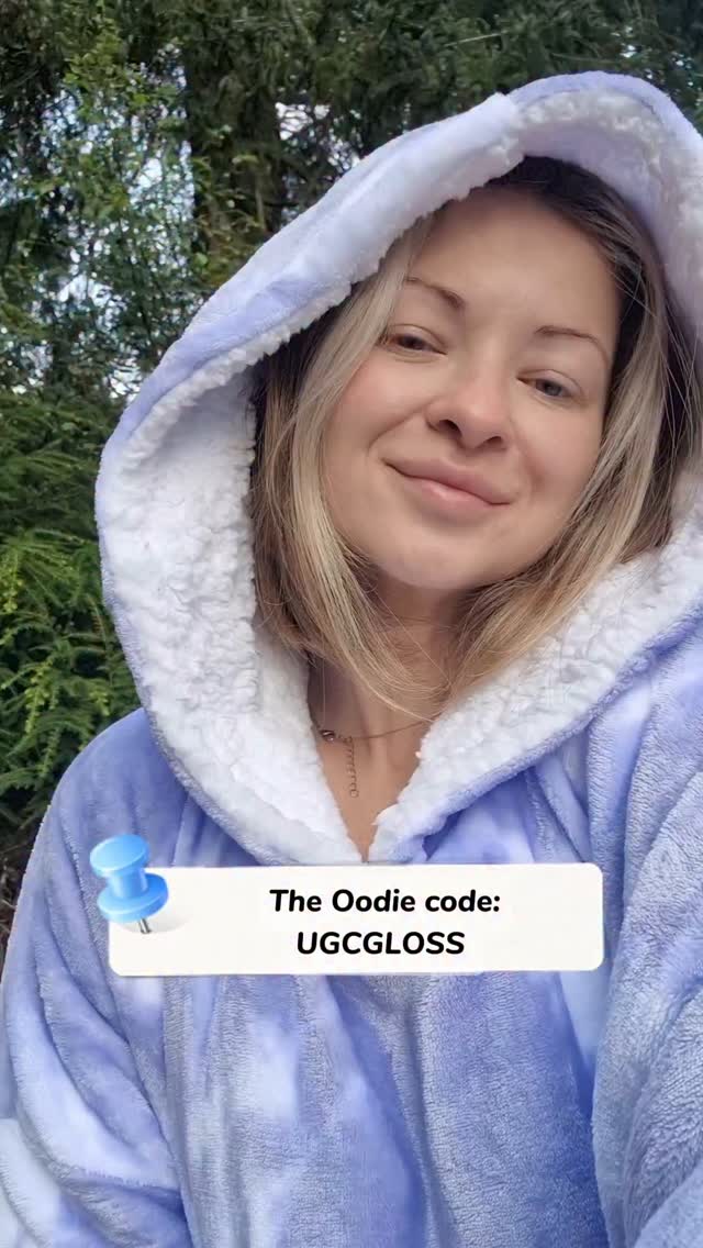 Instagram post by @ugc_gloss for The Oodie. Caption reads: [...] you’ll thank me later 😉

#TheOodie....