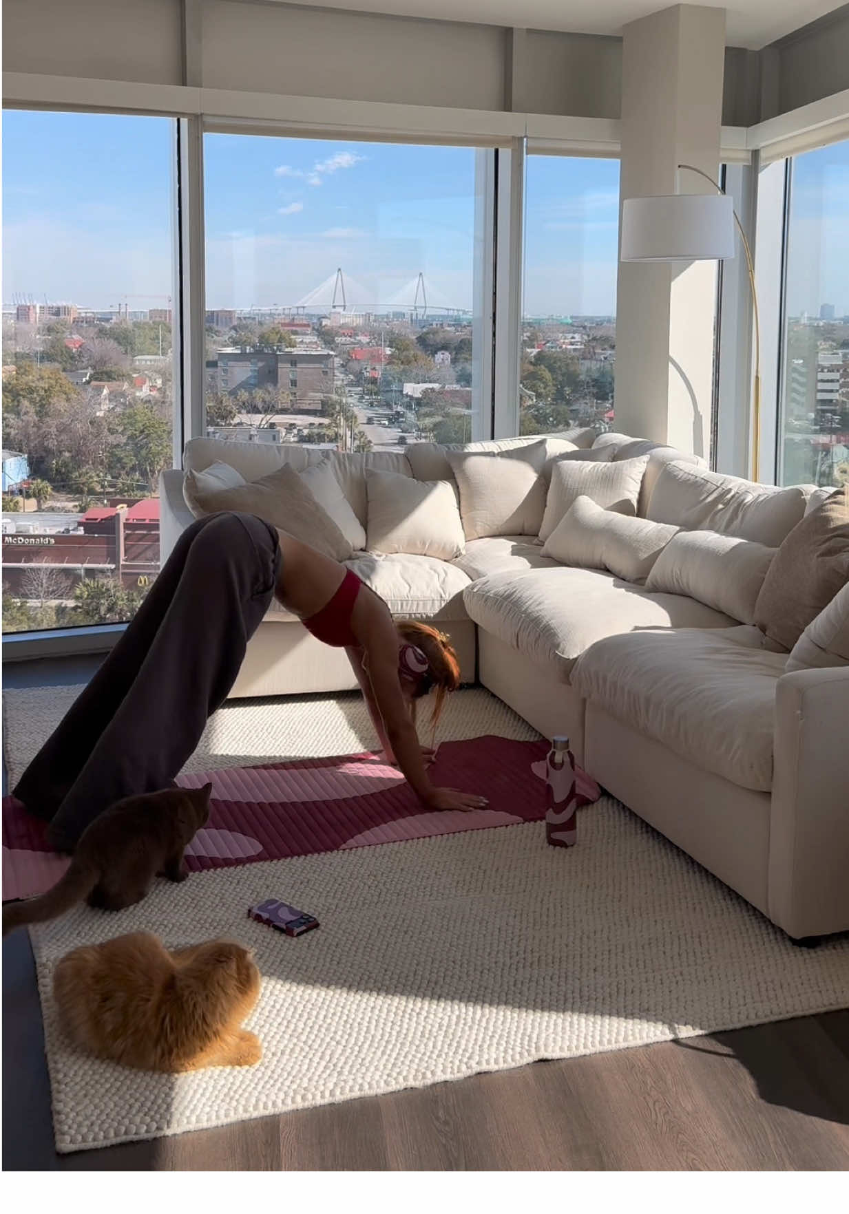 TikTok post by @hopesgroo for BURGA. Caption reads: [...] work out, talk, and vibe together with....