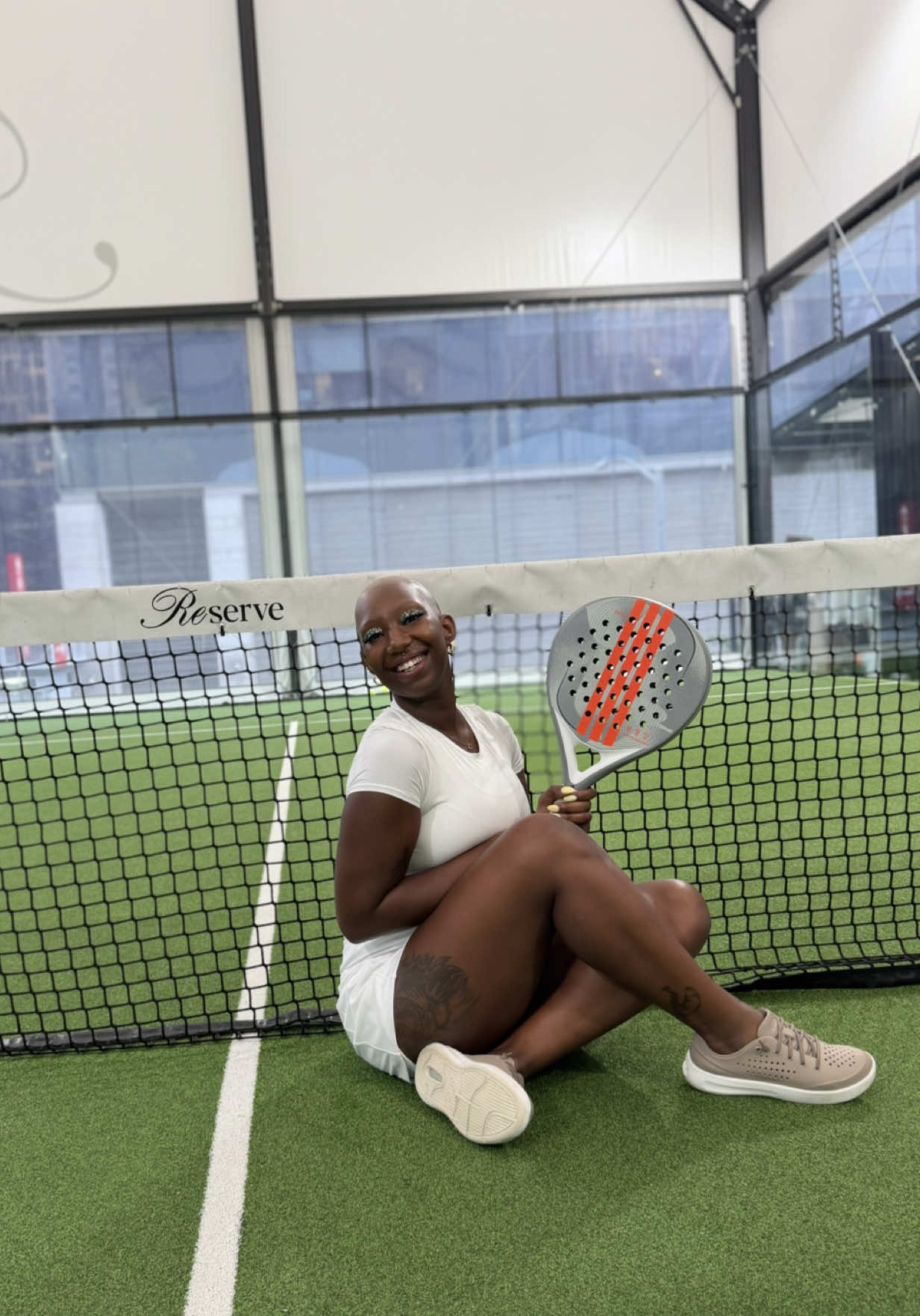 TikTok post by @thearmoniee for David Protein. Caption reads: [...] @eos Products @Bloom Nutrition @David....