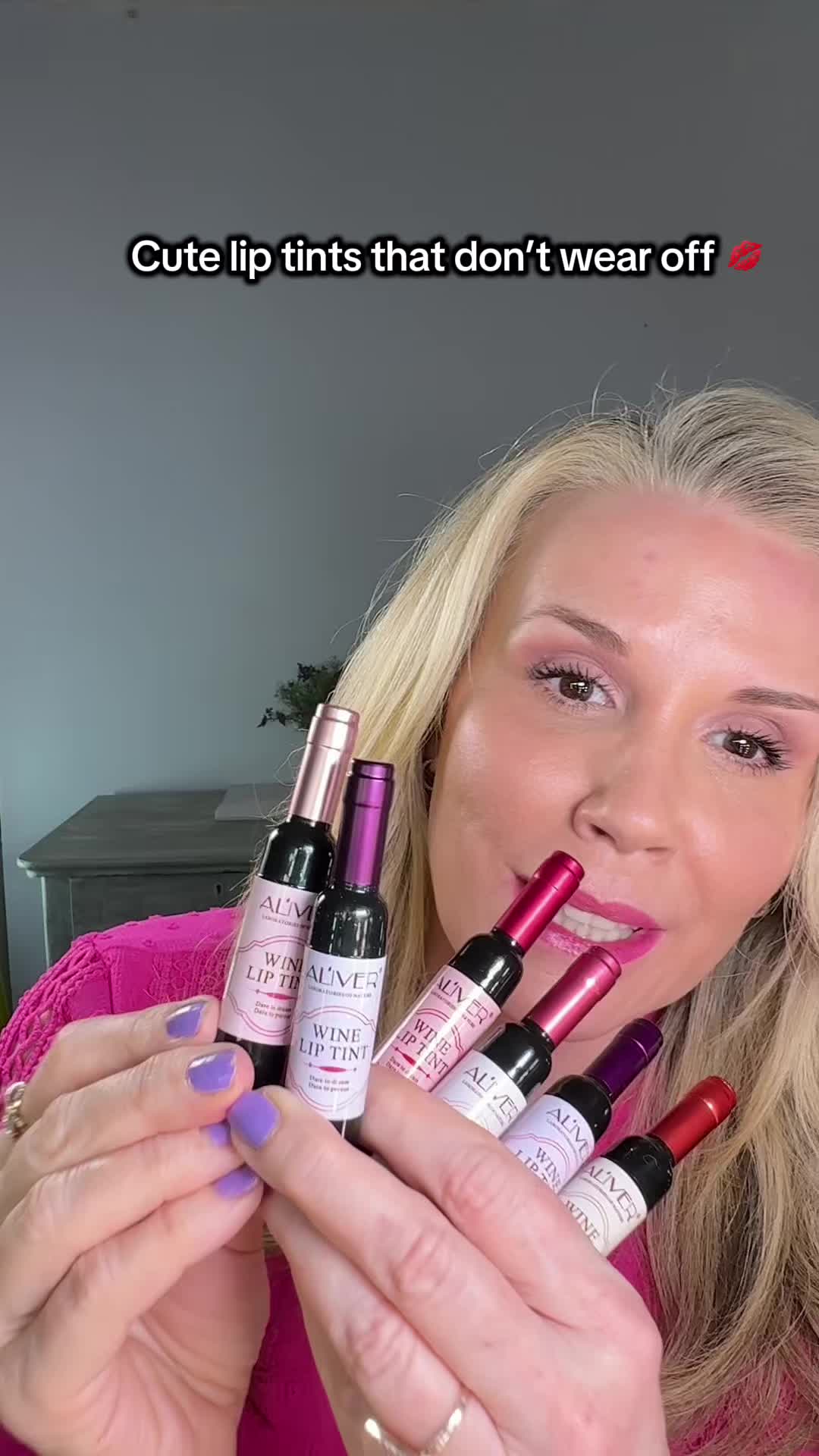 TikTok post by @glamandgosoto for Aliver. Caption reads: [...] can be frustrating. These lip tints by....