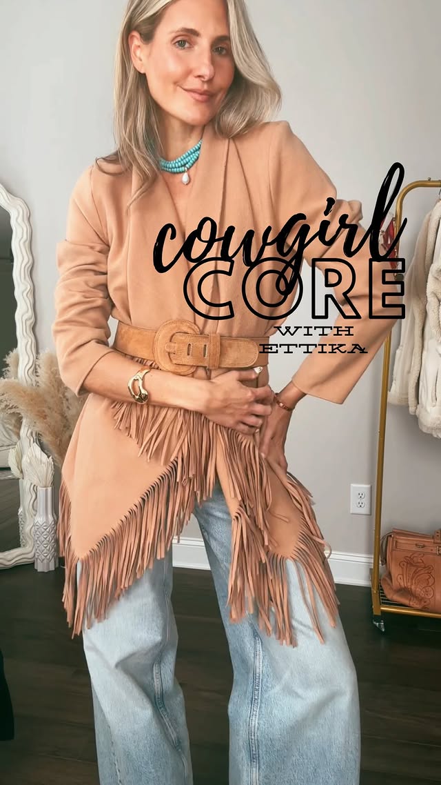 Instagram post by @tributetomycloset for Ettika. Caption reads: Western flair with @ettika! Linking these....