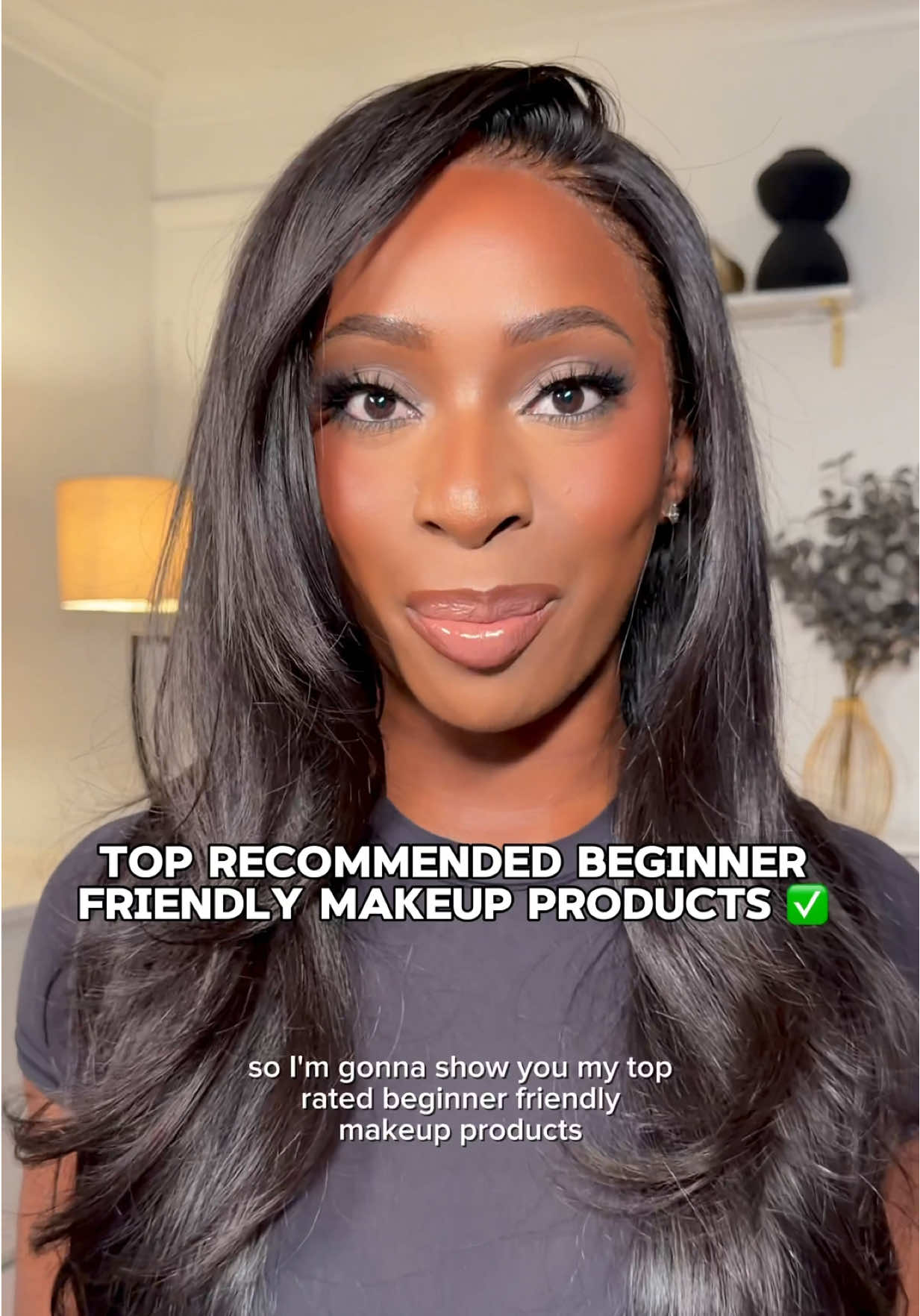 TikTok post by @taomiekay for NARSCosmetics. Caption reads: My top rated beginner friendly makeup products 🩷....