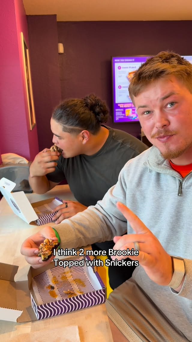 Instagram post by @finneashogan for Insomnia Cookies. Caption reads: Thank you to @insomniacookies for keeping my boys....